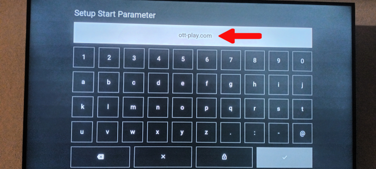 Entering ott-play.com in Setup